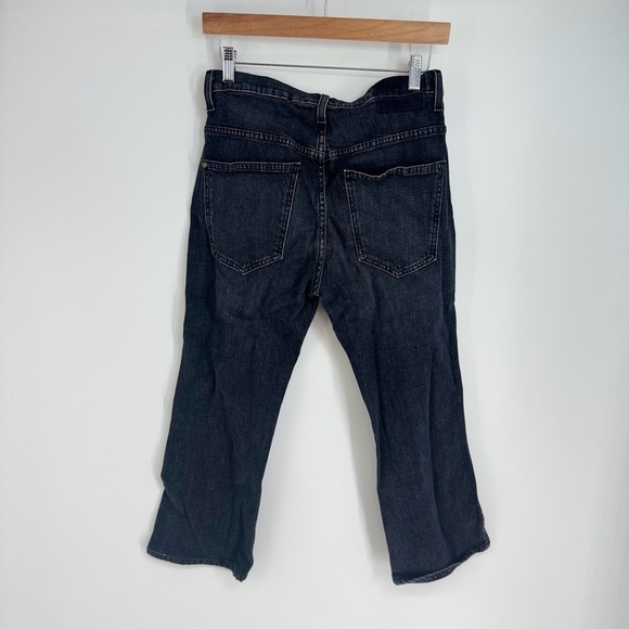 The Great. Cropped Dark Wash Straight Leg High Rise Denim Jeans - Picture 2 of 4